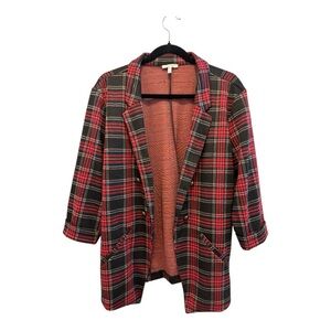 Christmas plaid blazer